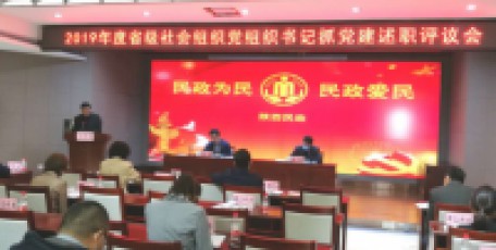 省民政廳召開省級社會組織 黨支部書記抓黨建述職評議會