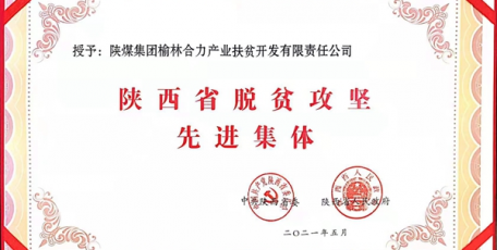 陜煤集團榆林合力公司榮獲陜西省脫貧攻堅先進集體稱號