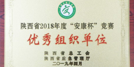 喜訊！陜鋼集團(tuán)漢鋼公司榮獲陜西省“安康杯”競賽優(yōu)秀組織單位