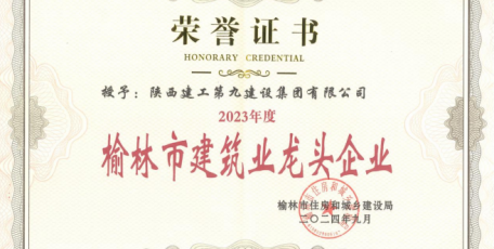 點贊！陜建九建集團榮獲多項市級榮譽