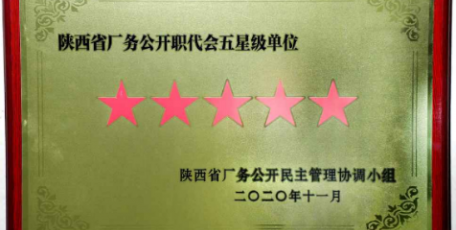 陜煤集團(tuán)五家單位榮獲陜西省“五星級(jí)”廠務(wù)公開職代會(huì)單位稱號(hào)